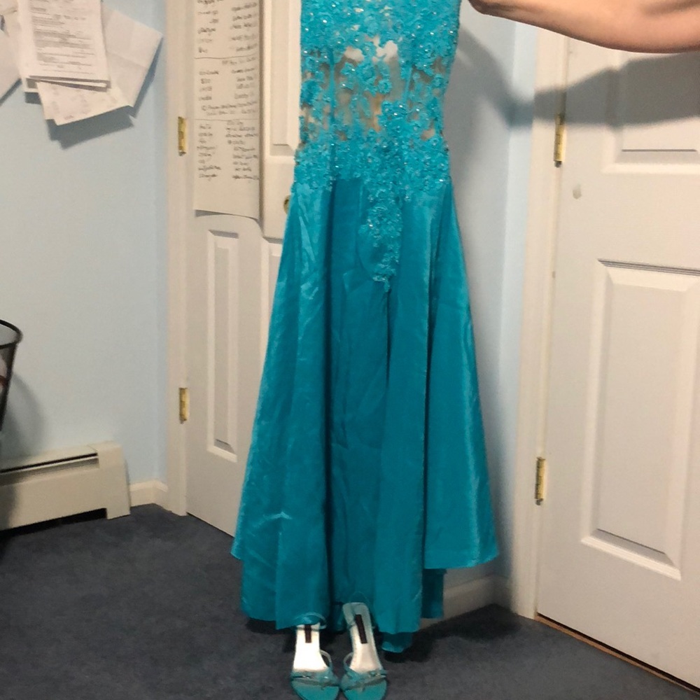 Dress and shoes combo.